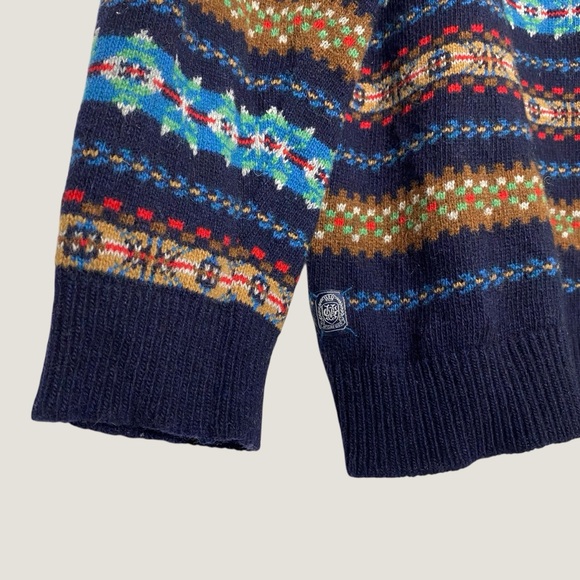 McGregor Nordic Fair Isle Sweater Men Academia Cabin Ski Snow Lambs Wool XL - Picture 6 of 11